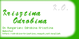 krisztina odrobina business card